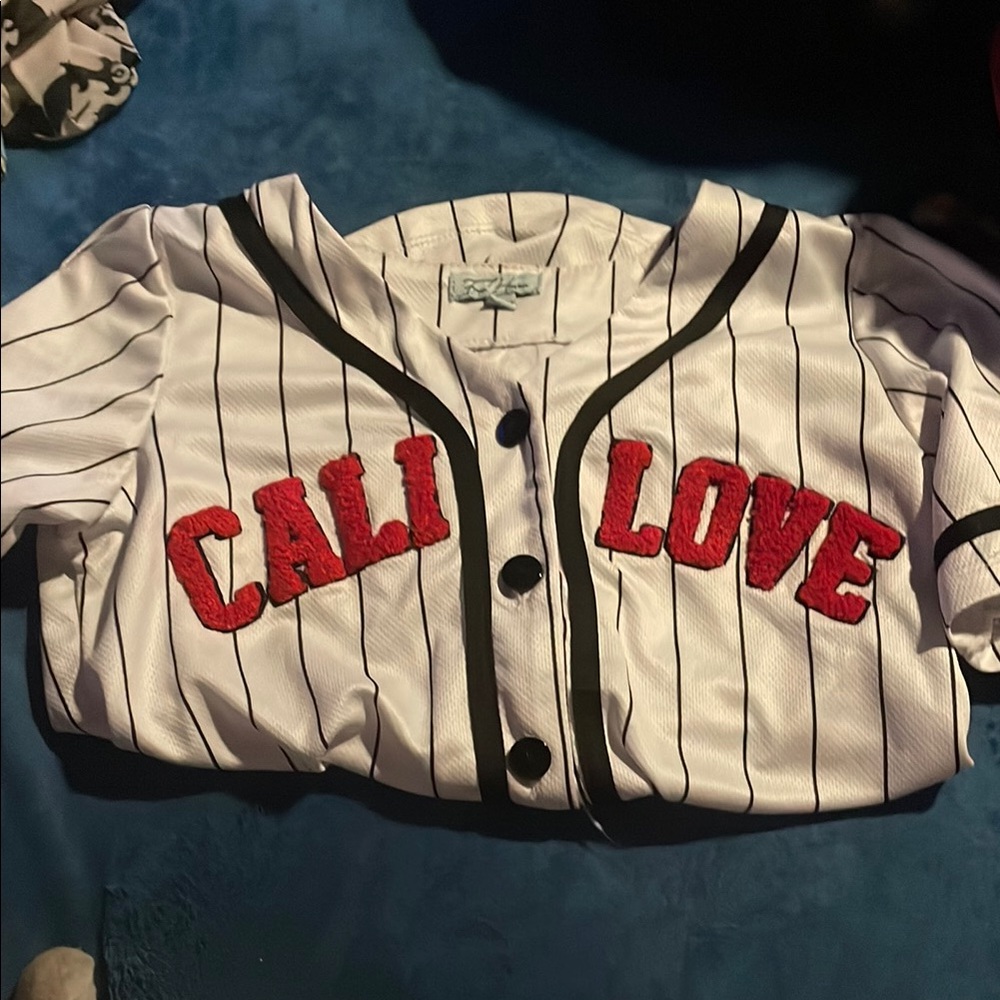 Kids Striped Baseball Shirt - White and Black